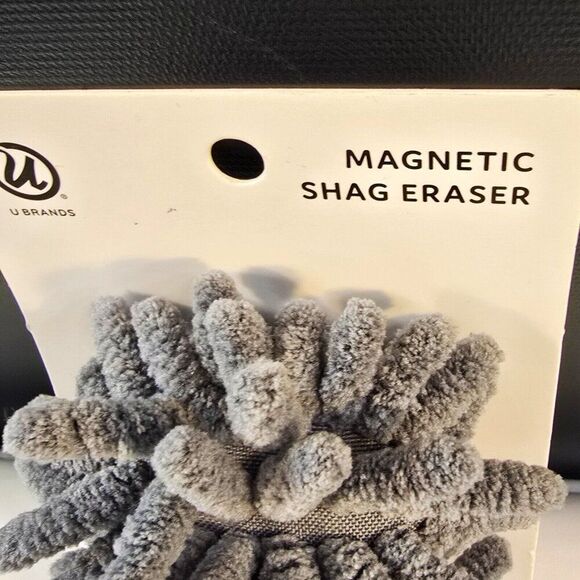 U Brands Magnetic Shag Microfiber Whiteboard Eraser Gray 1 Count - Picture 2 of 3
